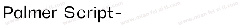 Palmer Script字体转换